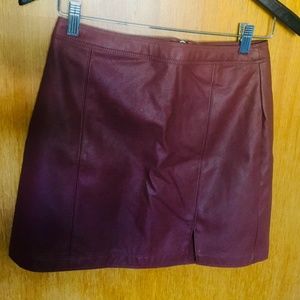 Faux Leather Mini Skirt